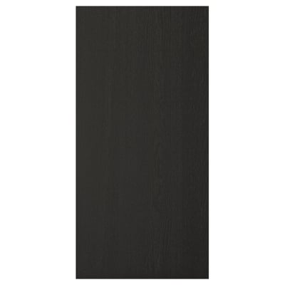 LERHYTTAN black solid wood kitchen door, traditional design with bevelled edges.