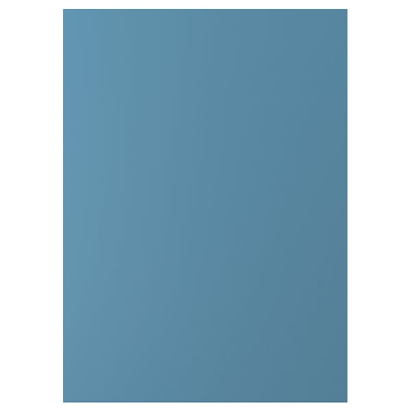 LERHYTTAN blue door panel, birch veneer, rectangular with sleek design, 25-year guarantee.