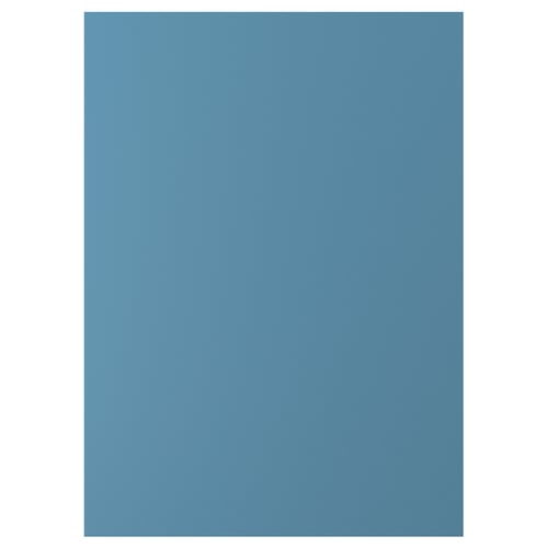 LERHYTTAN blue door panel, birch veneer, rectangular with sleek design, 25-year guarantee.