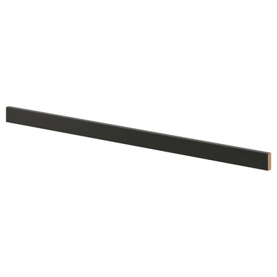 Black wooden plinth with bevelled edges, part of the LERHYTTAN kitchen collection.