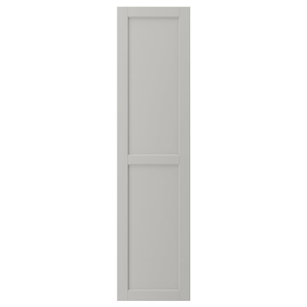 LERHYTTAN light grey kitchen door, solid wood frame with inset panel, rustic design.