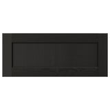LERHYTTAN black kitchen drawer front, solid wood with bevelled edges, traditional design.