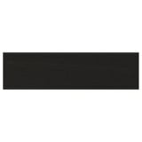 Black rectangular wood panel with bevelled edges. Traditional design in solid ash wood.