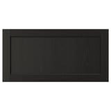 LERHYTTAN black kitchen cabinet, solid wood, rectangular, bevelled edges.
