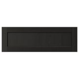 LERHYTTAN black drawer front, solid wood frame, ash veneer panel, classic design.
