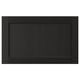 LERHYTTAN - black solid wood kitchen drawer front with bevelled edges and ash veneer panel.