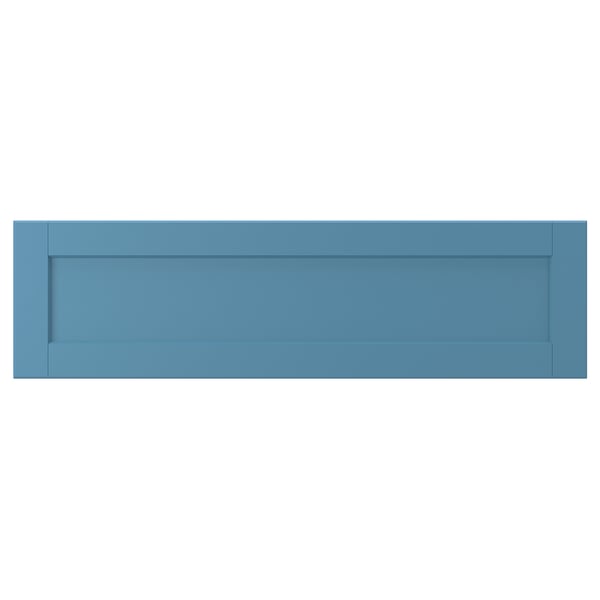 LERHYTTAN drawer front, blue, birch veneer, rectangle, rustic charm.