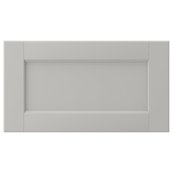 LERHYTTAN light grey traditional kitchen cabinet with solid wood frame and bevelled edges.