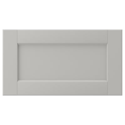 LERHYTTAN light grey traditional kitchen cabinet with solid wood frame and bevelled edges.