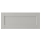 LERHYTTAN drawer front, light grey, solid wood frame, bevelled edges, classic design.