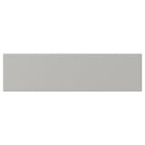 A grey rectangular wooden panel with rounded edges. Simple, flat design.