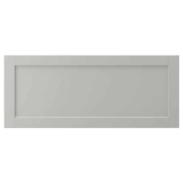 LERHYTTAN light grey kitchen drawer. Solid wood frame with bevelled edges and veneer panel. Classic design, birch material.
