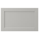 LERHYTTAN, light grey, rectangular, solid wood frame, bevelled edges, veneer panel, classic kitchen drawer front.