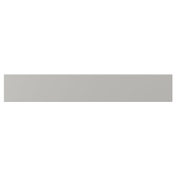 LERHYTTAN light grey kitchen cabinet, solid wood with bevelled edges.