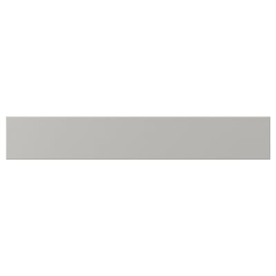 LERHYTTAN light grey kitchen cabinet, solid wood with bevelled edges.