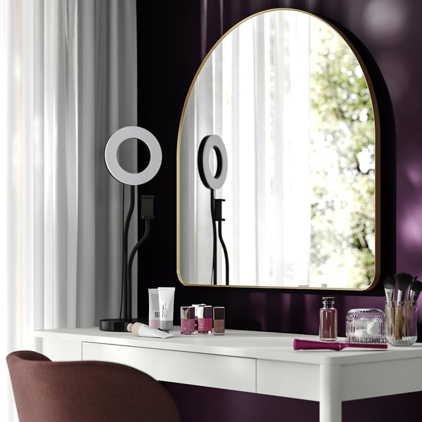 LINDBYN Mirror, gold, 31 1/2x31 1/2 "