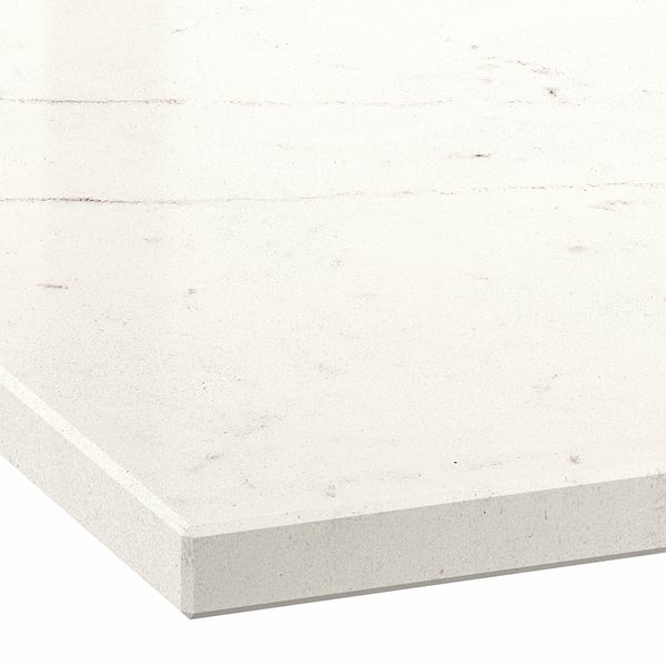 Smooth, seamless recycled glass countertop; sleek, stain-resistant surface.
