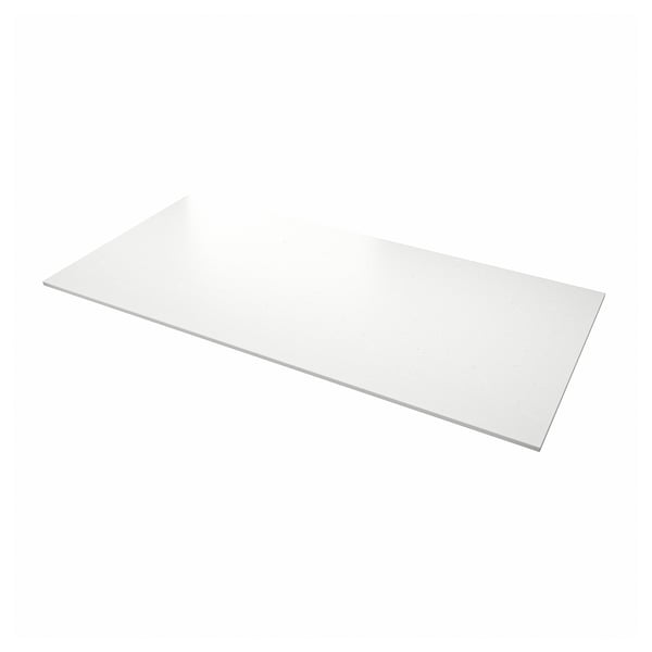 LOCKEBO white recycled glass worktop, sleek rectangular design, smooth edge.
