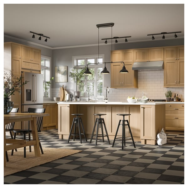 LOCKEBO Custom countertop, white mineral effect/glass composite, 3/4 "