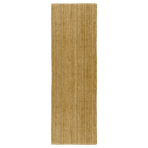 The LOHALS rug in natural jute colour, rectangular shaped, with a textured design.