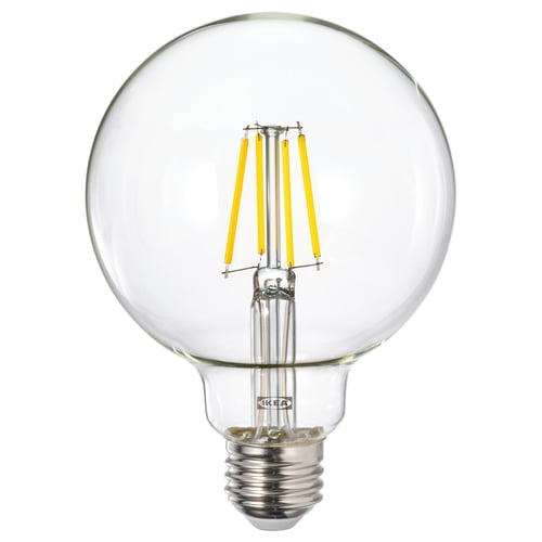 LUNNOM LED bulb E26 450 lumen, dimmable/globe clear glass, 4 "