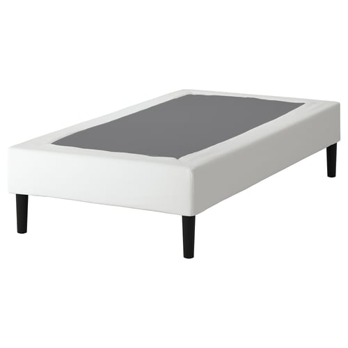 LYNGÖR Slatted mattress base with legs, white, Twin