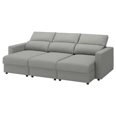MALMKÖPING 3-seat sofa, with chaise/Tibbleby beige/gray