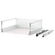 MAXIMERA drawer system, white, with metal runners, pull-out design.