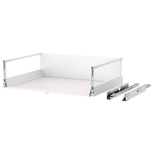 MAXIMERA white drawer system with smooth runners.
