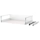 MAXIMERA drawer, white, smooth steel edges, shallow design, pull-out style.