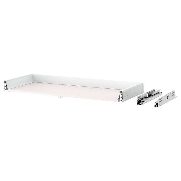 MAXIMERA white drawer on runners, modern design, sleek and minimalist.