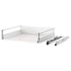 MAXIMERA drawer system: white, with runners and dampers, for smooth, full-extension slide and soft close.