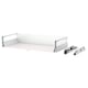 MAXIMERA white drawer set, smooth sides, slow-close, steel runners, flat design.