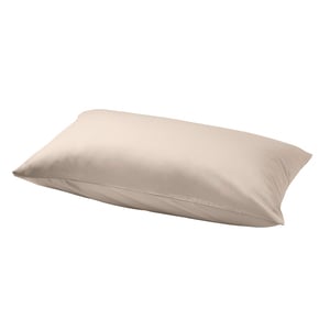 NATTJASMIN pillowcase, beige. Smooth fabric, rectangular shape, simple design.