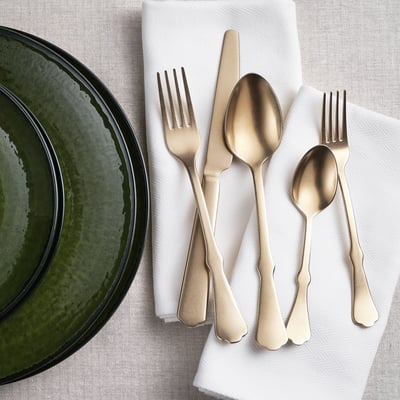 NATTKLOT 20-piece flatware set, gold