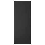 A black NICKEBO cabinet door, rectangular, with a modern design made from recycled materials.
