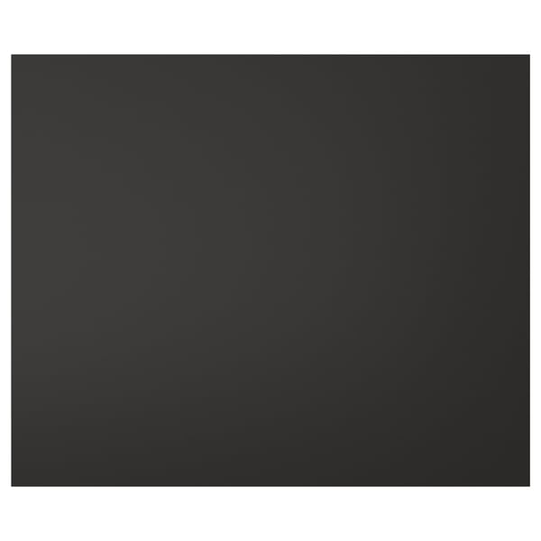Black rectangular NICKEBO front panel. Modern design with recycled wood and plastic.