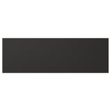 Black rectangular NICKEBO panel, sleek and modern, crafted from recycled wood and plastic, matt finish.