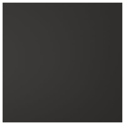 NICKEBO: modern black square drawer front made from recycled wood and eco-friendly materials. Minimalist and stylish design.