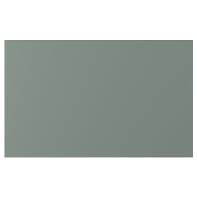 Grey-green NICKEBO cabinet front, smooth matt finish, particleboard with durable foil and plastic edging.