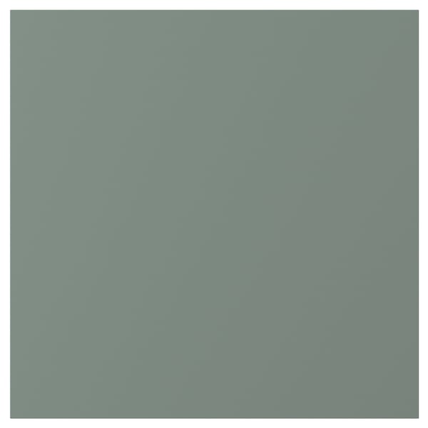 NICKEBO drawer, grey-green, square, smooth matte finish. Contains particleboard and plastic edging.
