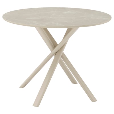 NORRMJÖLE Table, beige marble effect/beige, 41 3/8 "