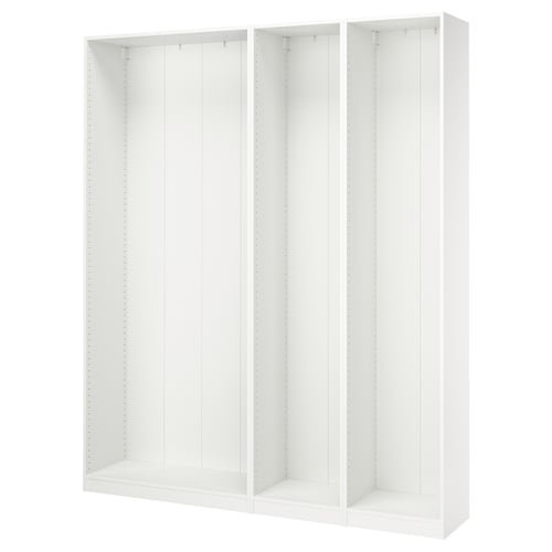 PAX wardrobe frame, white, square design.