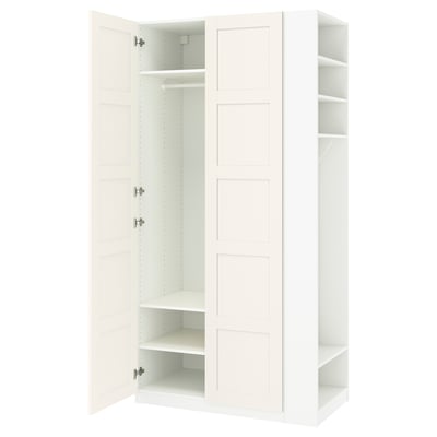 PAX / BERGSBO Wardrobe combination, white white/white, 47 1/4x23 5/8x93 1/8 "