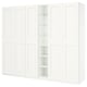PAX / GRIMO Wardrobe combination, white white/white, 112 1/4x23 5/8x79 1/4 "