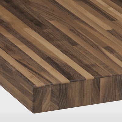 PINNARP Countertop, walnut/veneer, 74x1 1/2 "