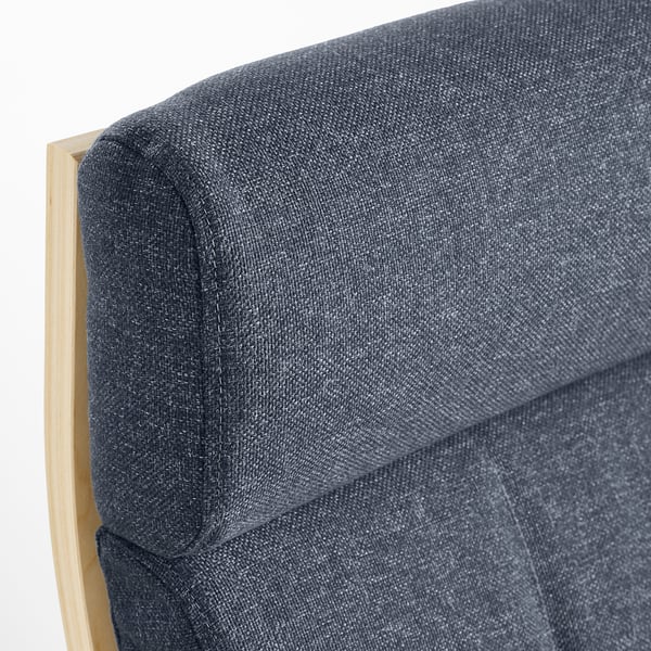 Dark grey upholstered headrest, cushioned for comfort, attached to wooden frame. Modern, quality design.