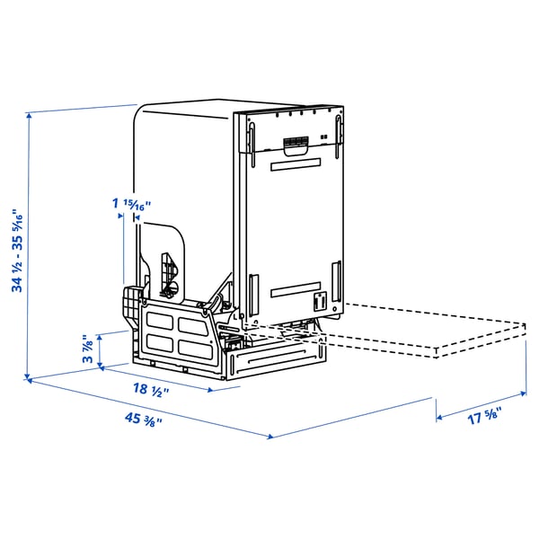 Illustration with measurements for the product: RANSBERG.