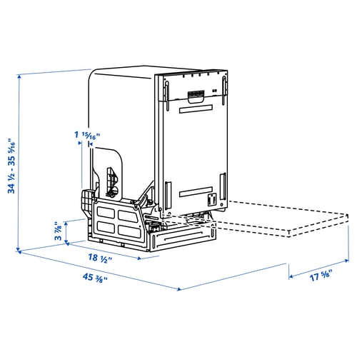 Illustration with measurements for the product: RANSBERG.