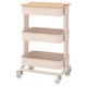 RÅSKOG / NORRÅVA Trolley with lid, pink, 11x15x24 1/4 "